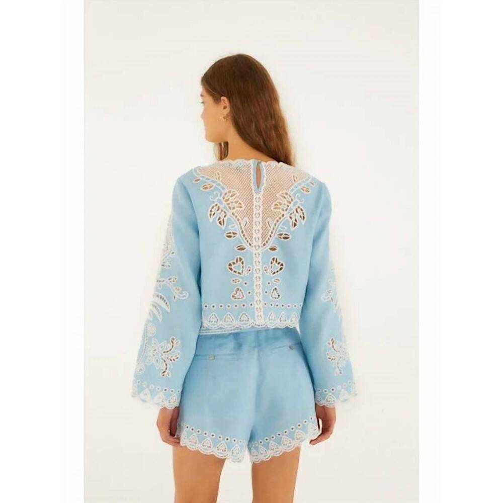NEW FARM RIO romantic richelieu shorts in light blue - Picture 4 of 5